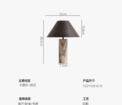 天然石テーブルランプ｜大理石調卓上照明・Akari Stone